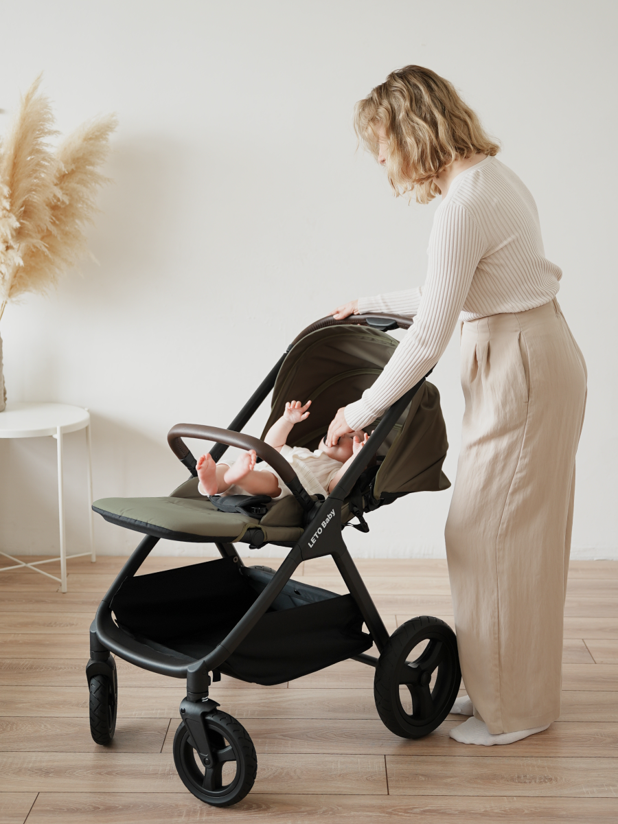 Коляска для новорожденных 2 в 1 LETO Baby