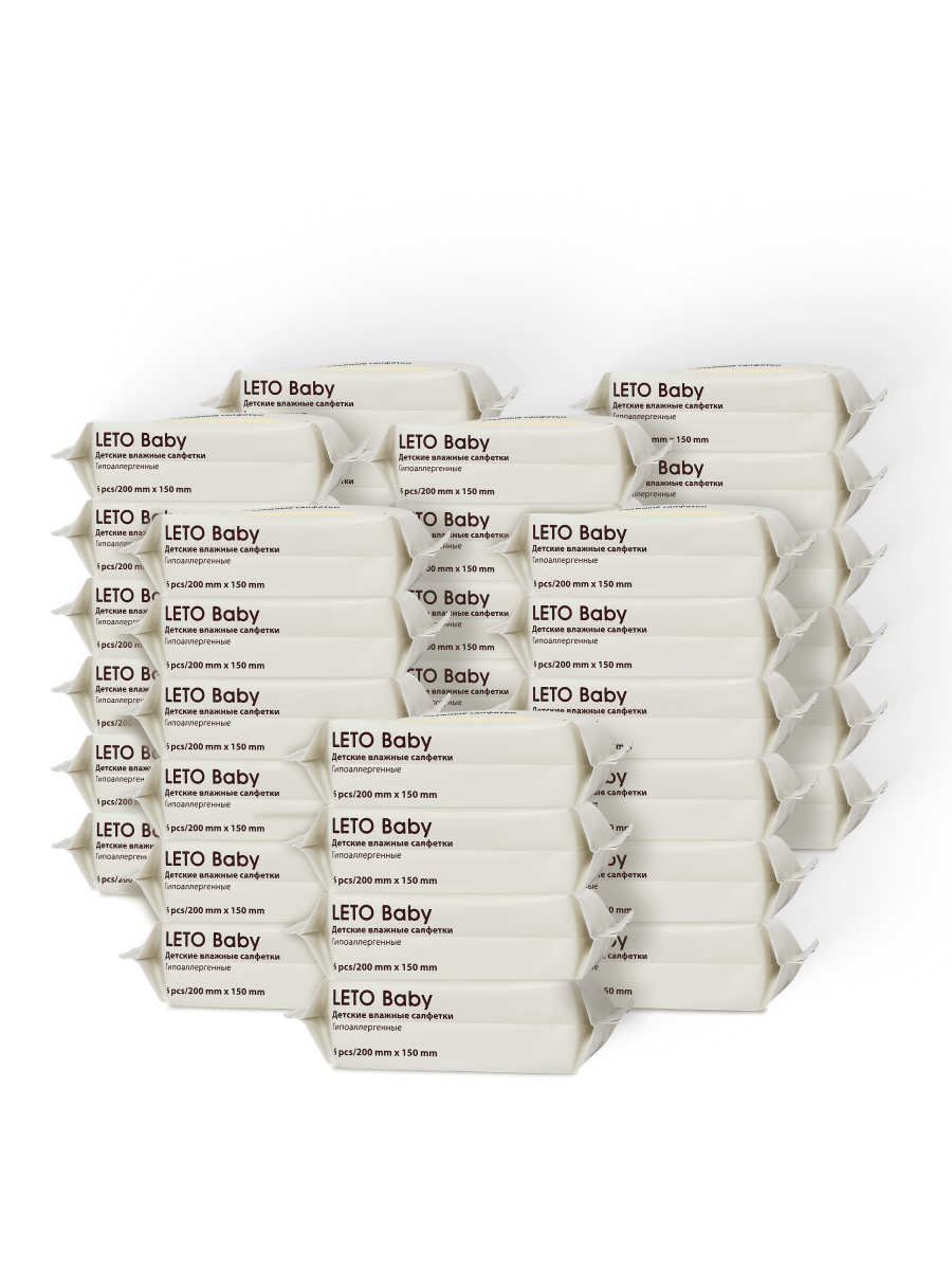 Влажные салфетки мини LETO Baby