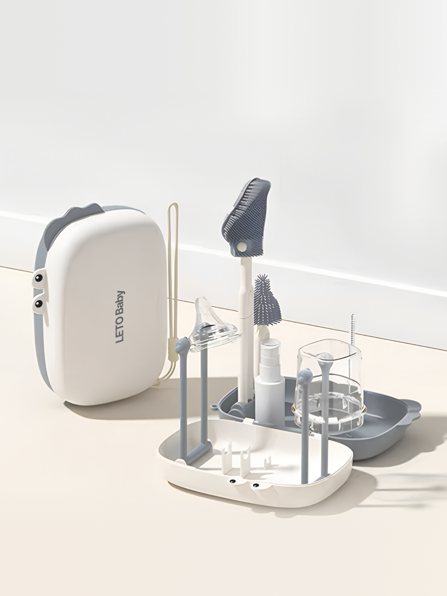 Ершик для бутылок силиконовый сушилка для сосок LETO Baby