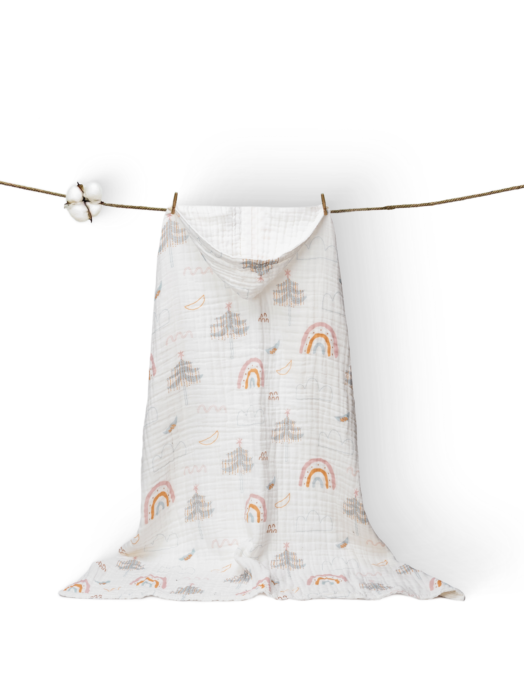 Детское полотенце с капюшоном 105x105 см leto baby